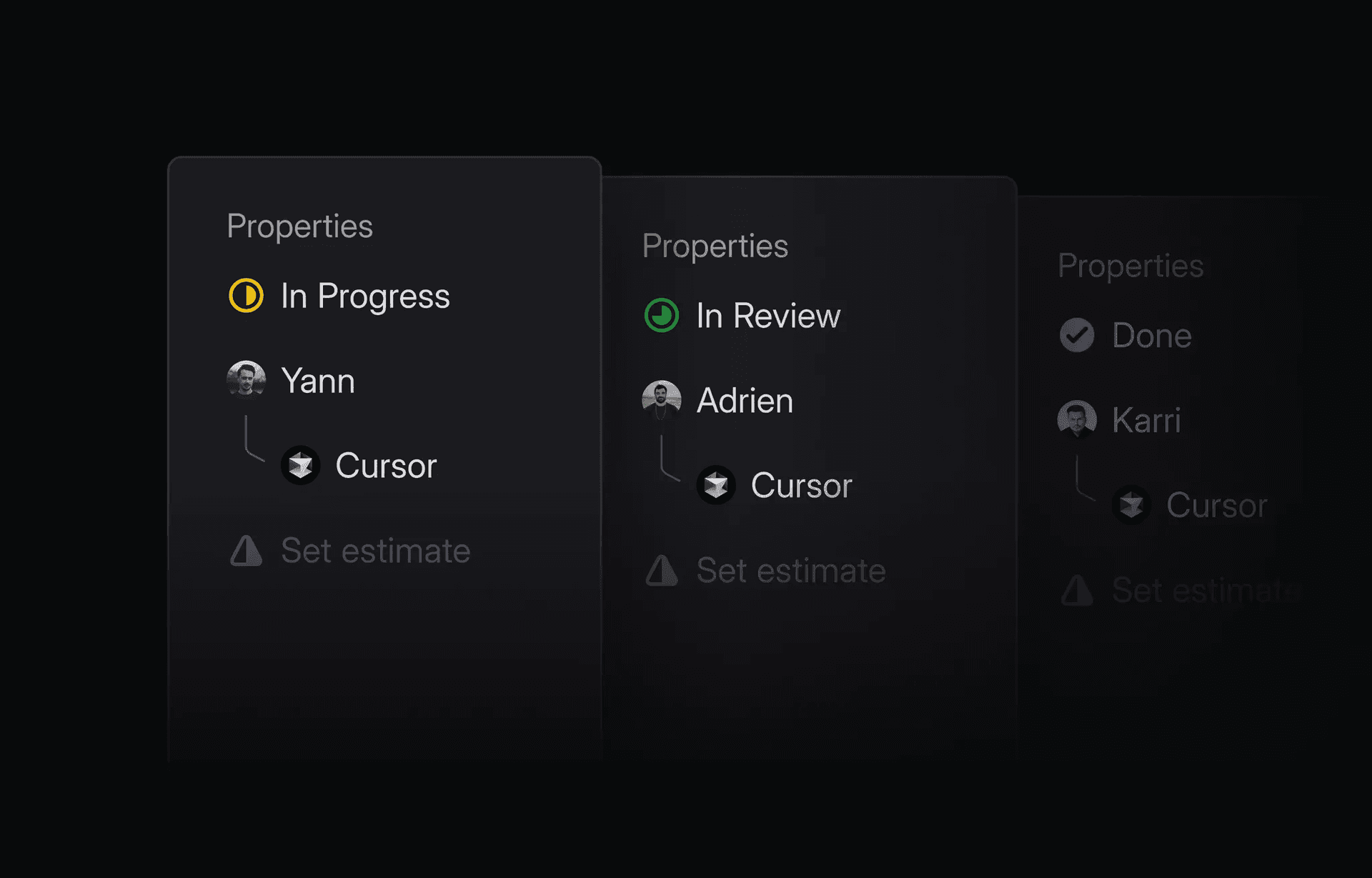 Assigning Cursor to tasks in Linear.